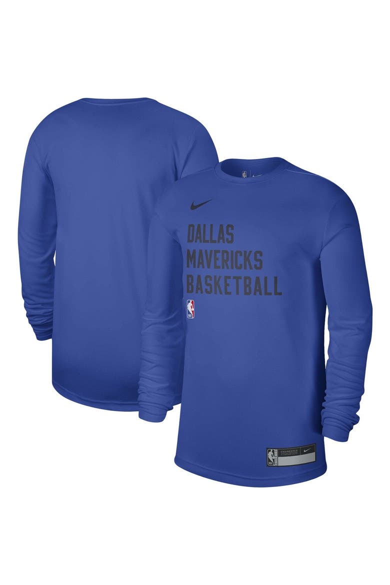 Unisex Nike Blue Dallas Mavericks 2023/24 Legend On-Court Practice Long Sleeve T-Shirt, Main, color, Blue