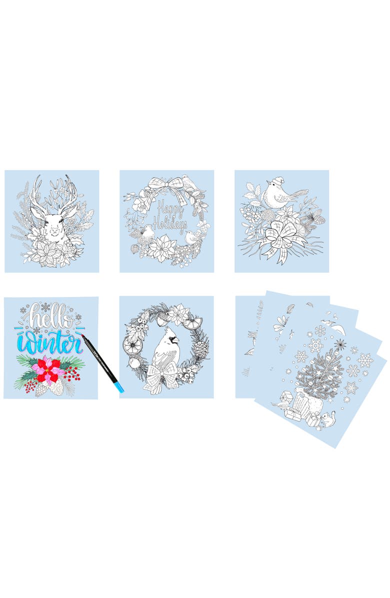 Brea Reese Marker Coloring Kit, Cardinal, 5 Dual Sided Markers, Adult Craft, Alternate, color, Multicolored