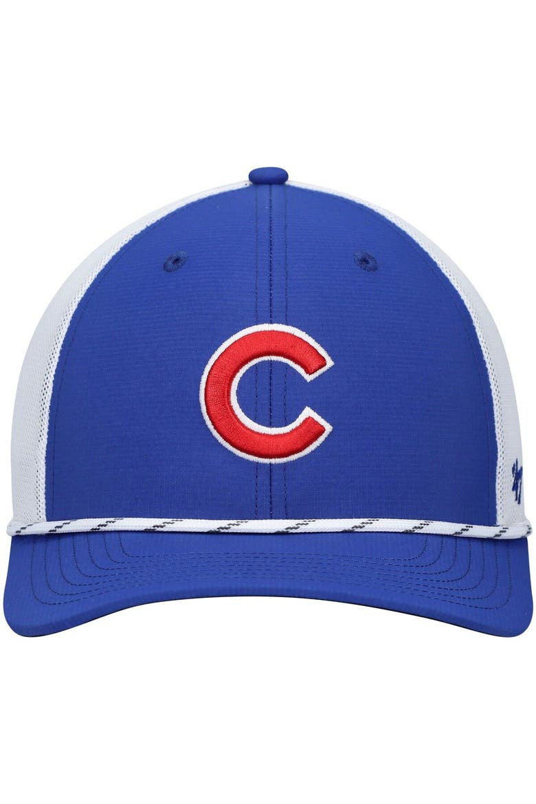 Men's '47 Royal/White Chicago Cubs Burden Trucker Snapback Hat, Alternate, color, Royal