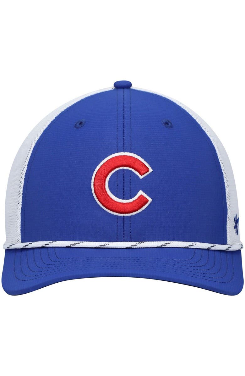 '47 Men's '47 Royal/White Chicago Cubs Burden Trucker Snapback Hat, Alternate, color, 