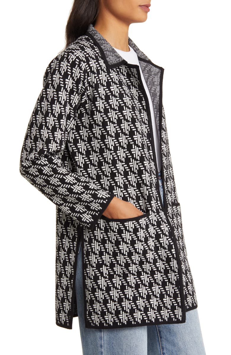 Hatley Broken Houndstooth Sweater Blazer, Alternate, color, 