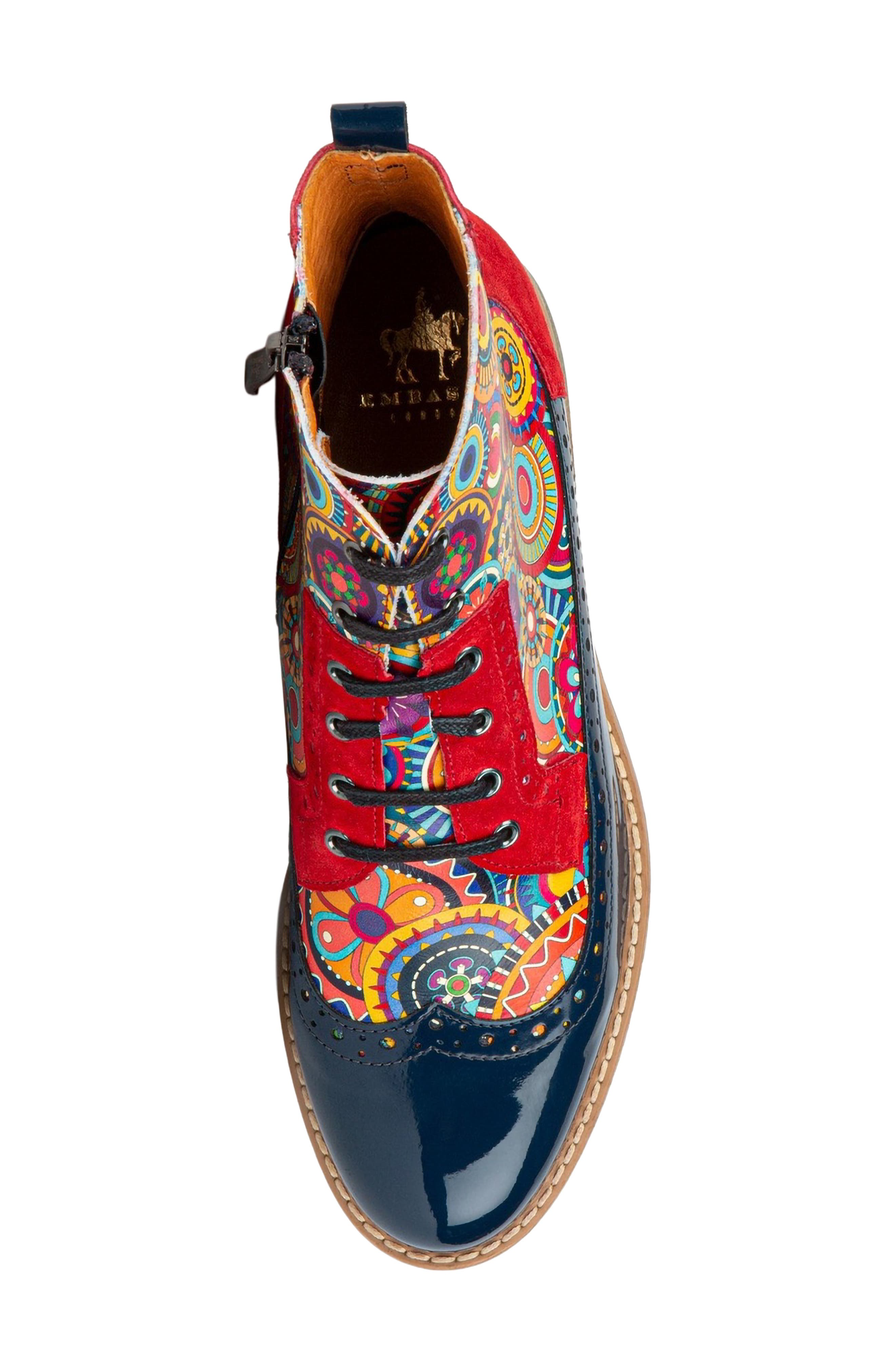 Hatter Boot, Alternate, color, BLUE/ RED