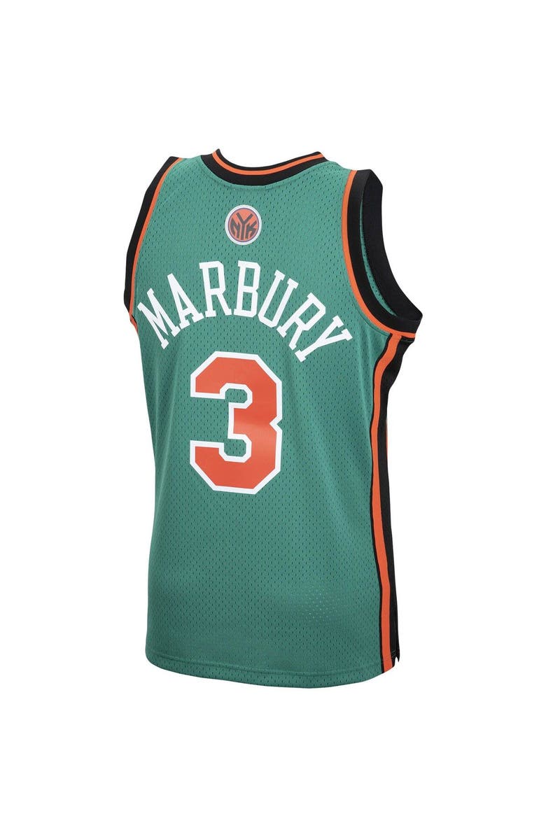Mitchell & Ness Men's Mitchell & Ness Stephon Marbury Green New York Knicks 2006/07 Hardwood Classics Swingman Jersey, Alternate, color, 
