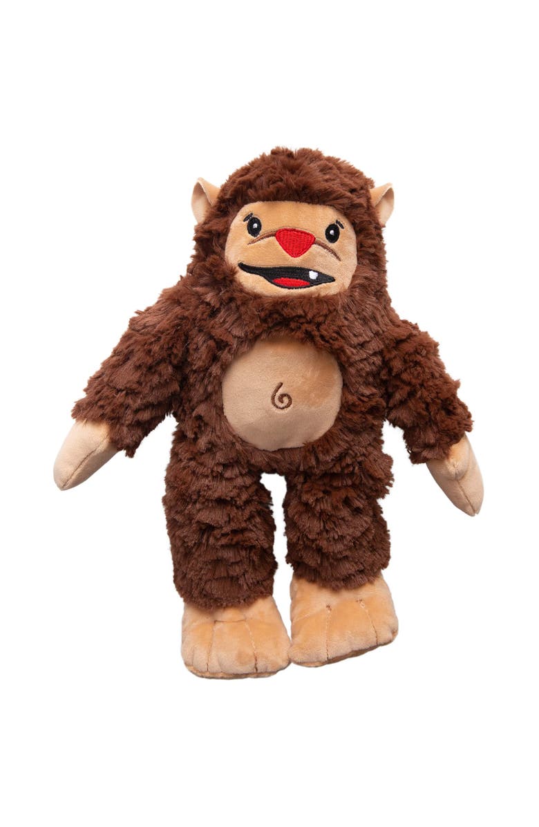 SnugArooz Billy the Big Foot, Brown Plush Dog Toy, Squeaks, Crinkles, Main, color, Brown