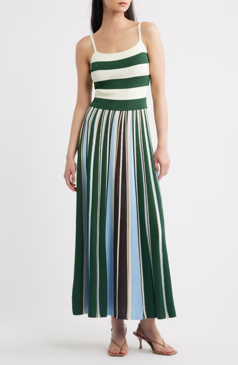Elena Mixed Stripe Sweater Dress