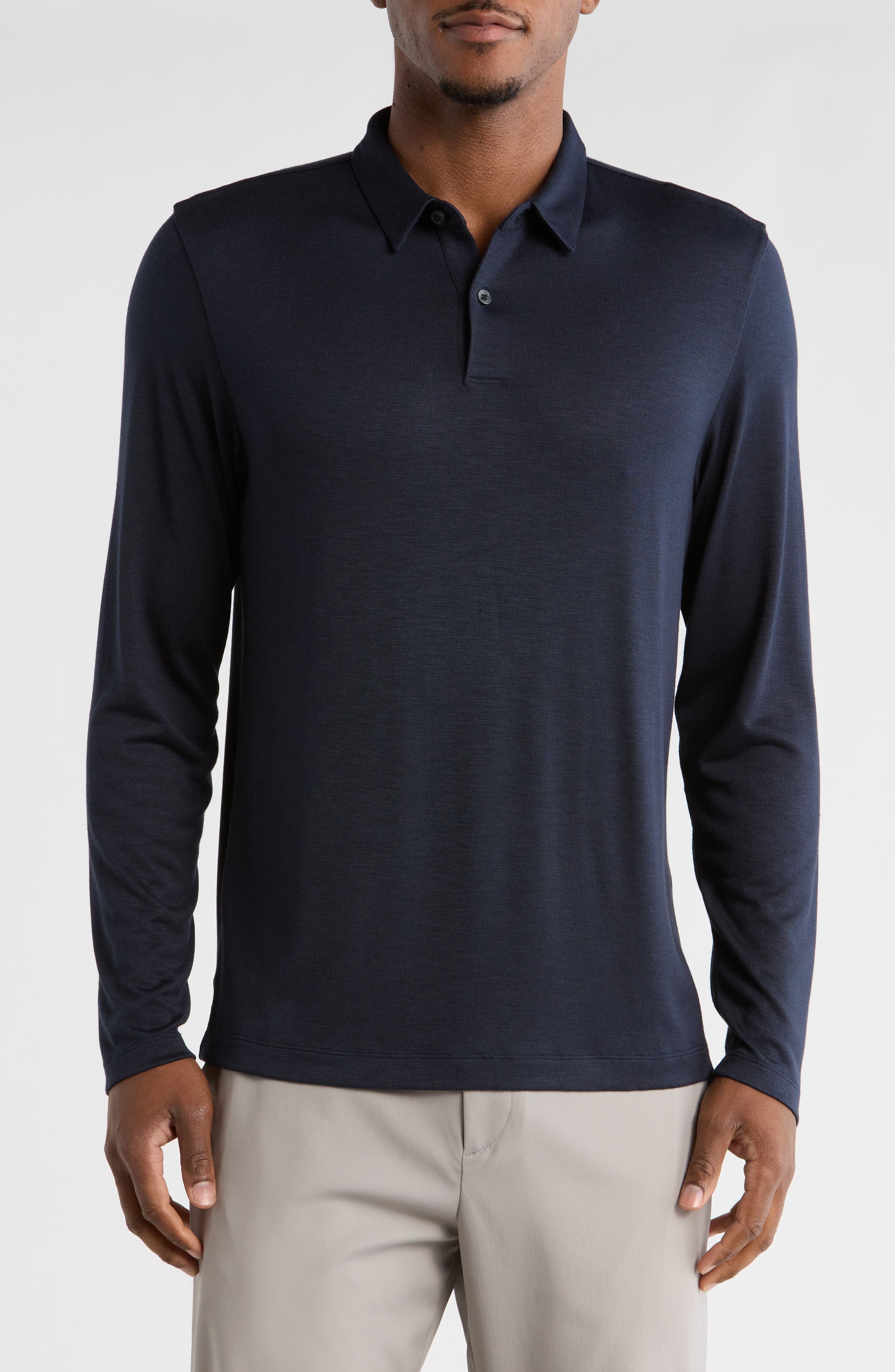 Theory Bron Long Sleeve Jersey Polo