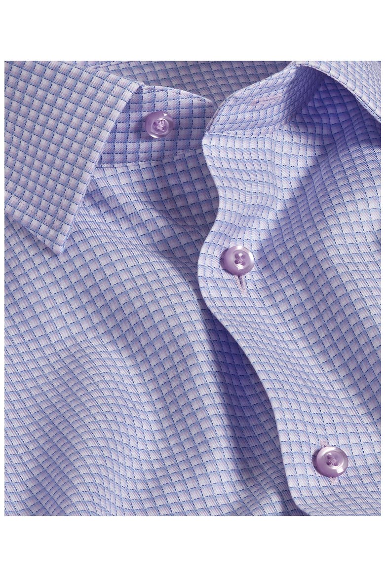 Trim Fit Micro Check Dobby Dress Shirt, Alternate, color, LILAC/ SKY