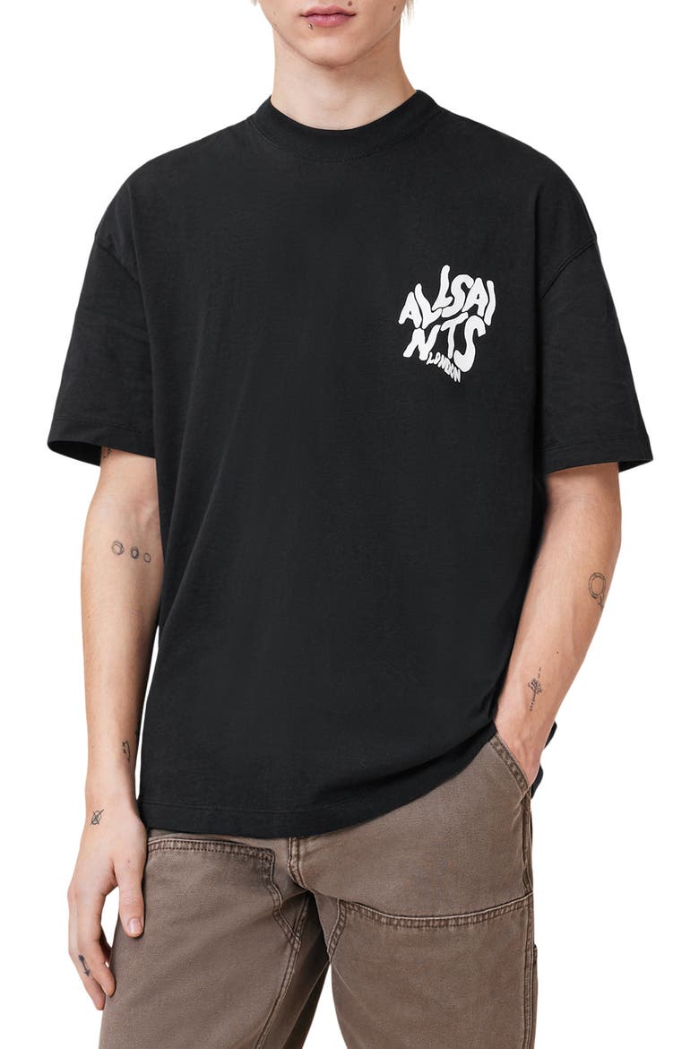 Orlando Logo Oversize Graphic T-Shirt, Main, color, JET BLACK