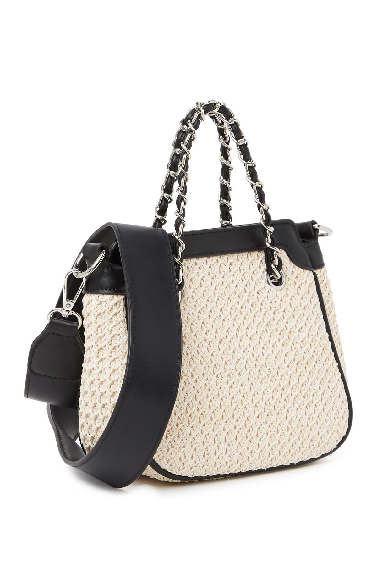 RENATA CORSI Woven Leather Shoulder Bag, Main, color, 