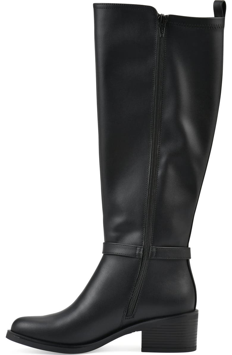 White Mountain Footwear Custard Tall Boot, Alternate, color, Black Smooth