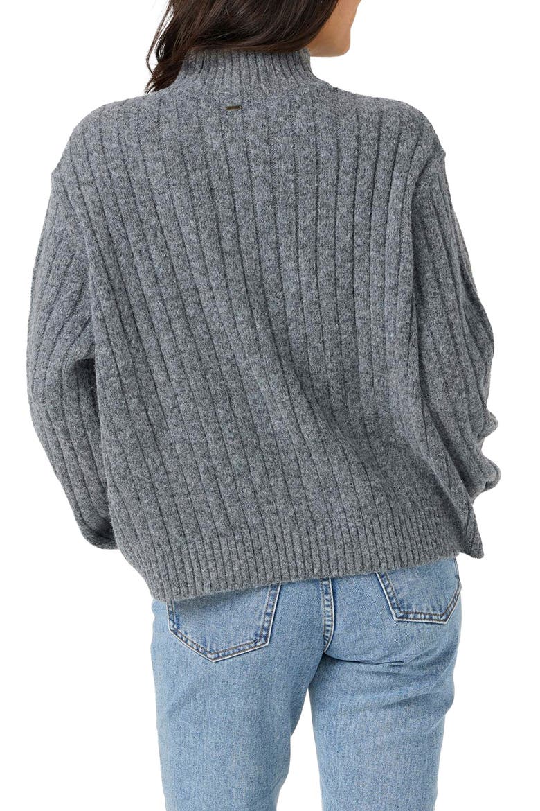 Cypress Mock Neck Sweater, Alternate, color, CHARCOAL