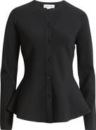 Nordstrom Flared Crewneck Cardigan