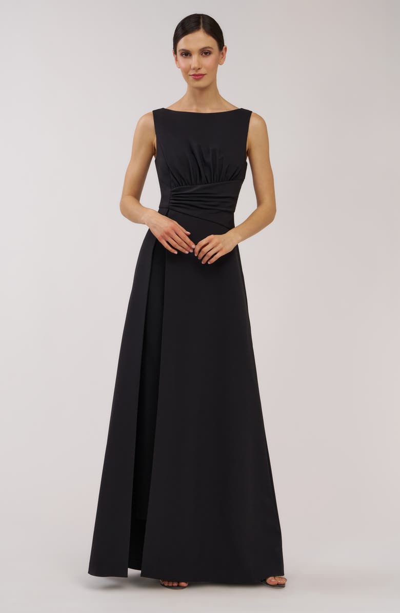 Kay Unger Palmer Sleeveless Maxi Jumpsuit, Alternate, color, Onyx