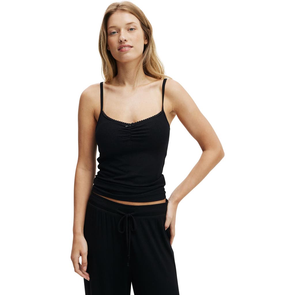 COTTON ON BODY COTTON ON BODY SLEEP RECOVERY PICOT CAMI