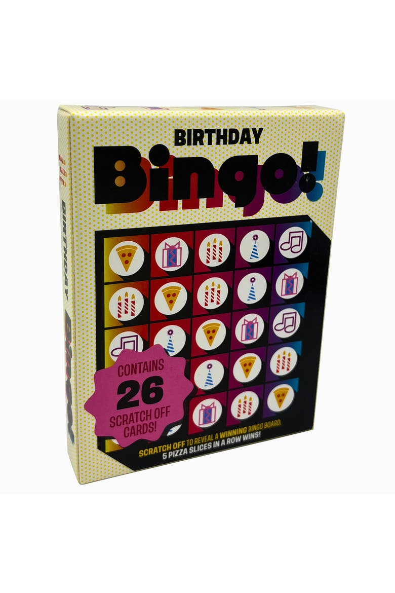Birthday Bingo Scratch Card Party Game, Main, color, Multicolored