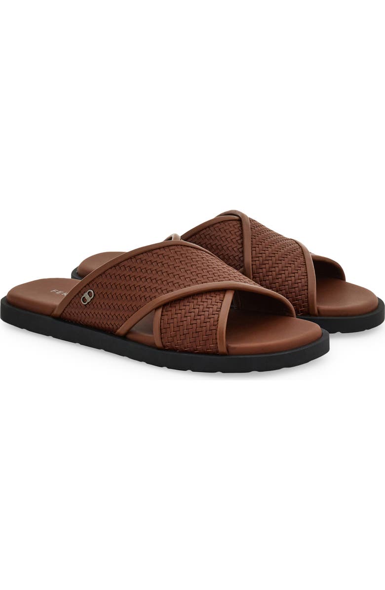 FERRAGAMO Brise 2 Slide Sandal, Main, color, Midbrown Midbrown Midbrown