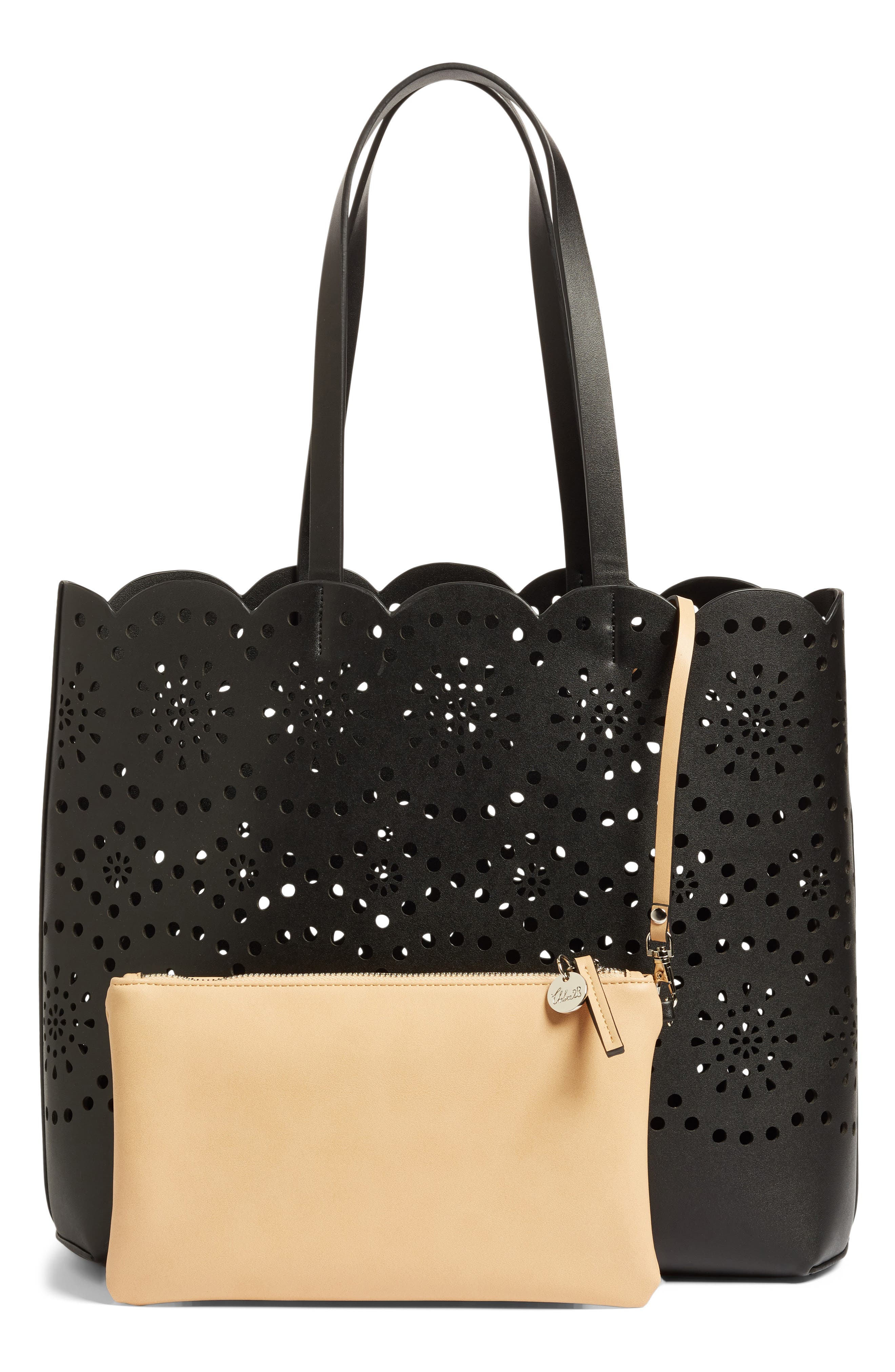 Chelsea28 Lily Scallop Faux Leather Tote, Alternate, color, 