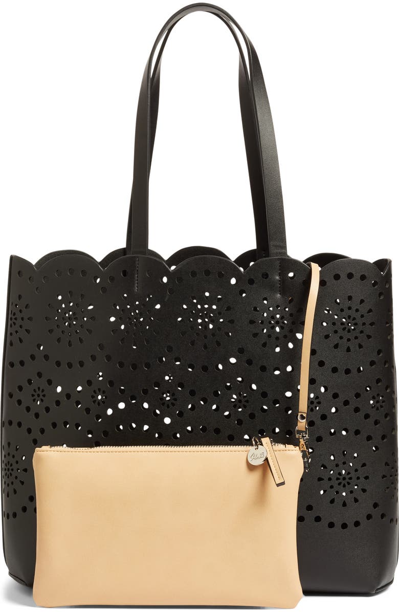 Chelsea28 Lily Scallop Faux Leather Tote, Alternate, color,