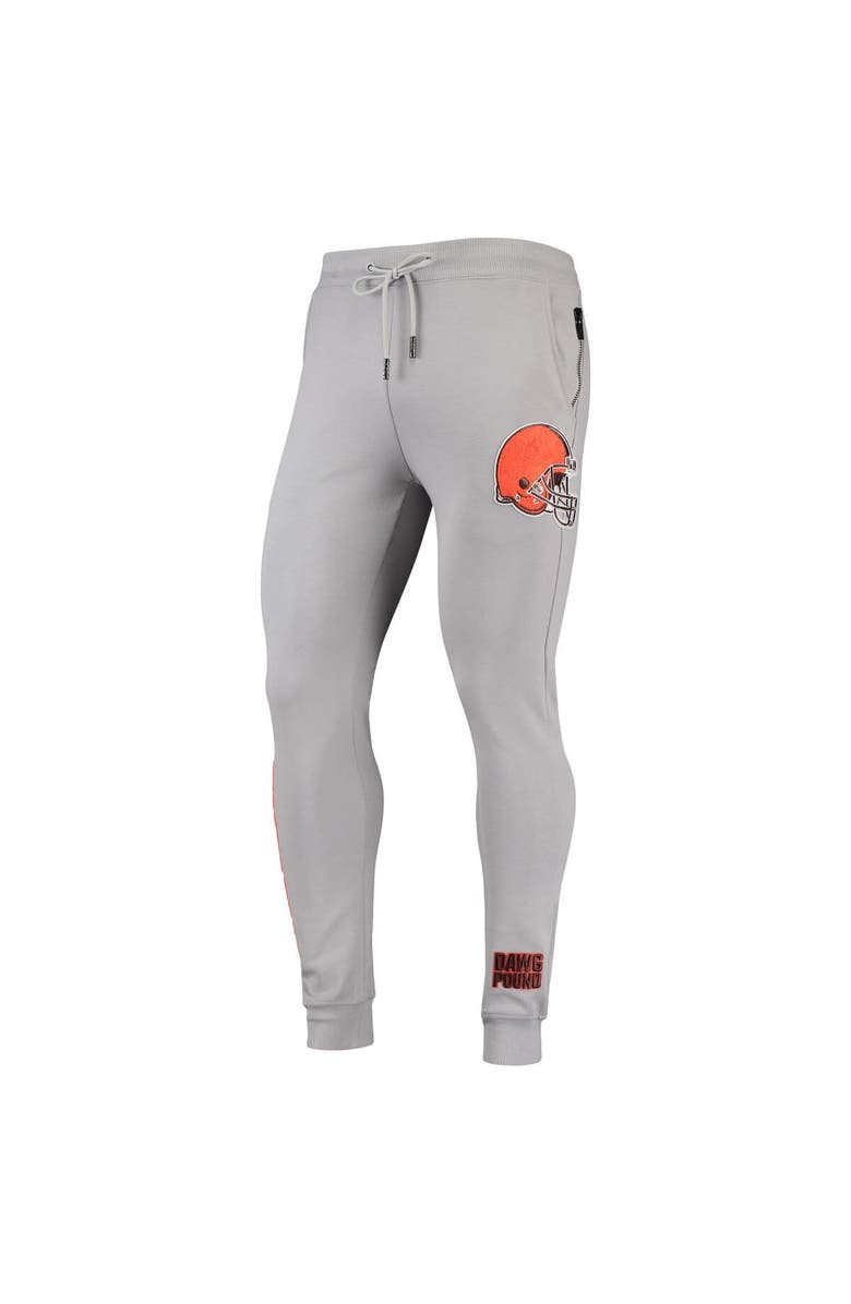 PRO STANDARD Men's Pro Standard Gray Cleveland Browns Logo Jogger Pants, Alternate, color, 