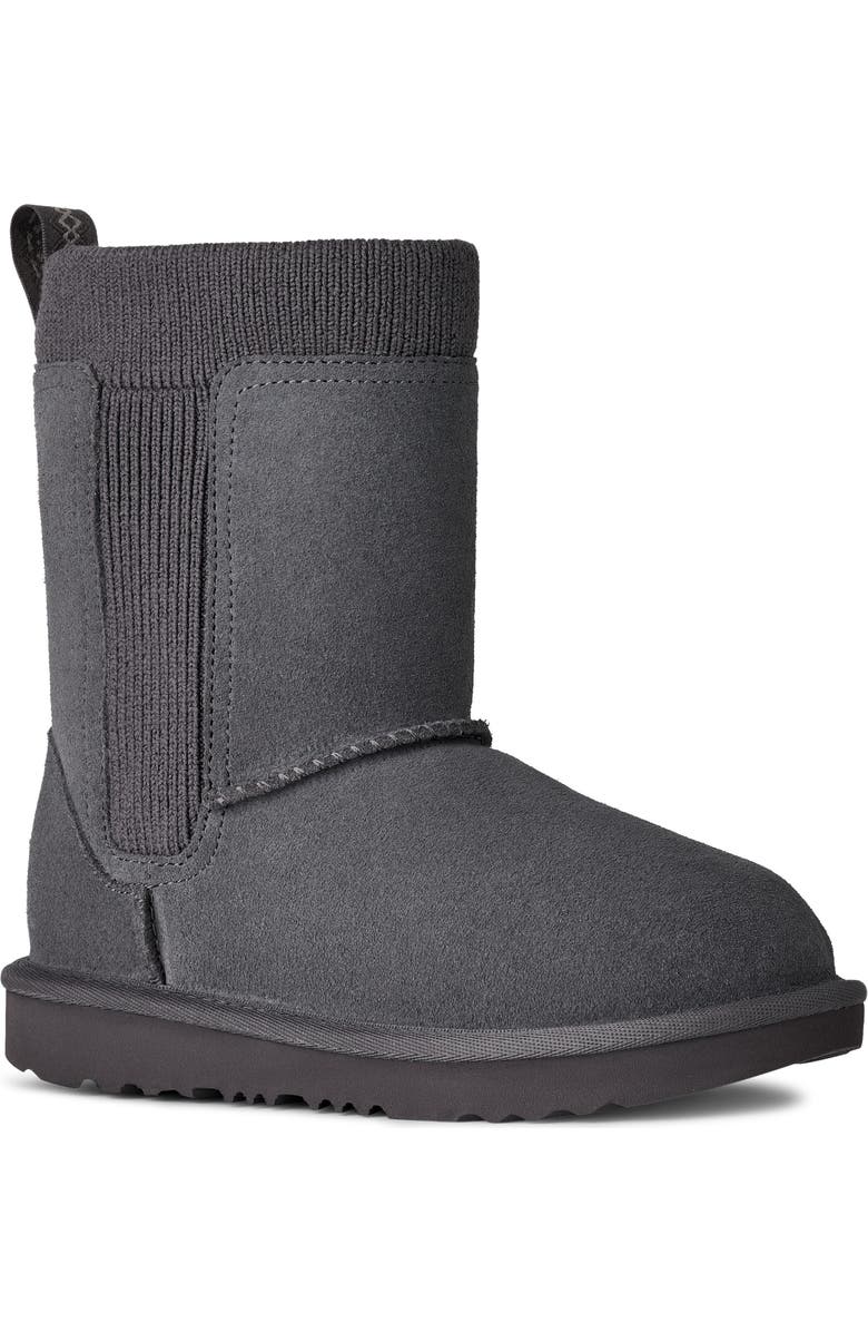 UGG<sup>®</sup> Kids' Classic Stretch Cuff Boot, Main, color, Obsidian