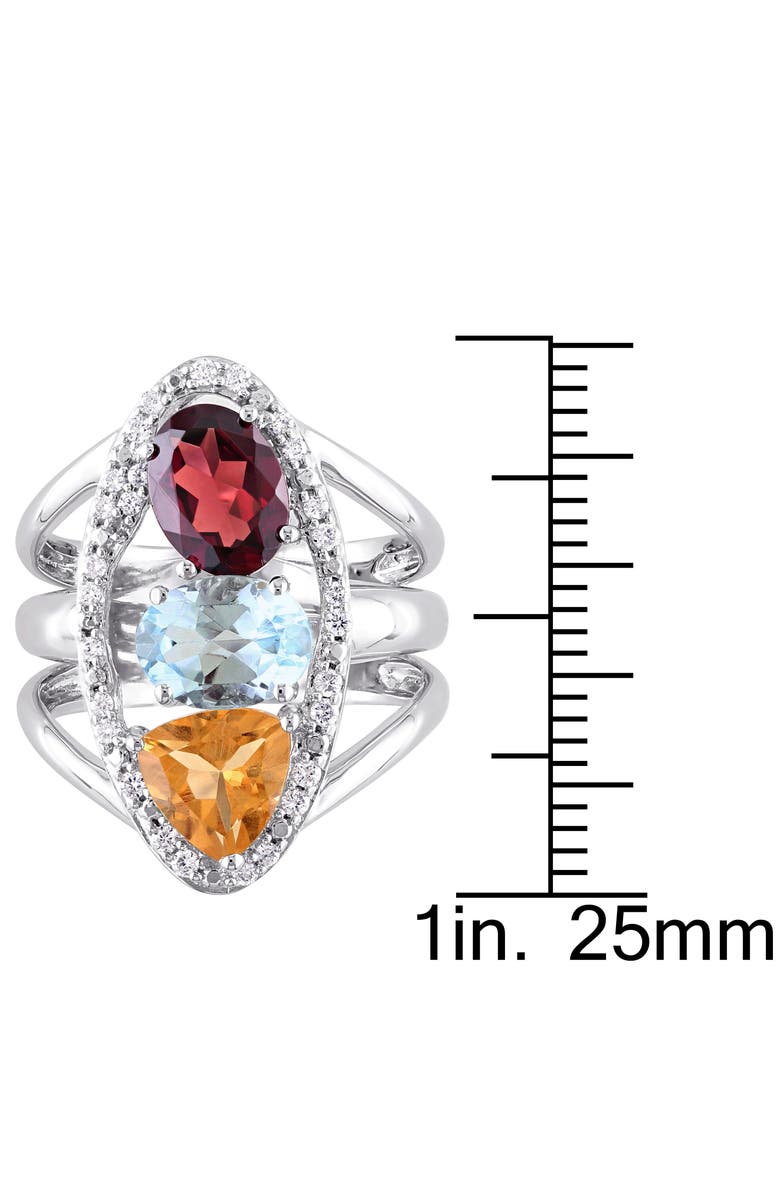 Julianna B. Multi-Gem & Diamond Split Shank Ring 14k, Alternate, color, Topaz