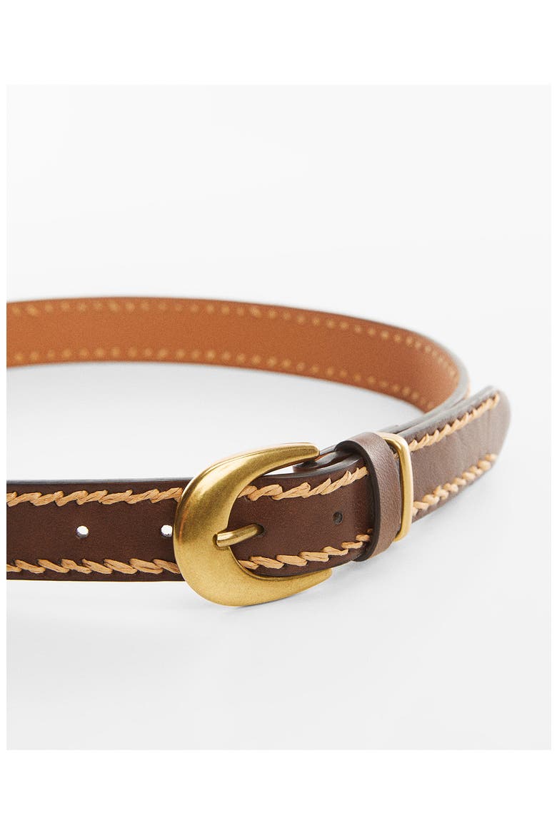 Monique Faux Leather Belt, Alternate, color, BROWN