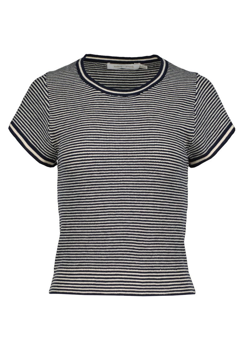 Hepburn Short Sleeve Stripe Sweater, Alternate, color, Stripe