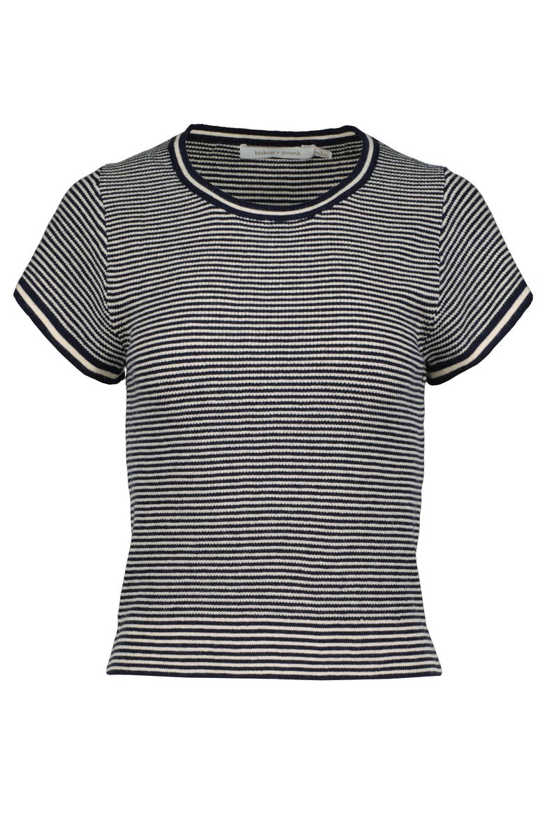 Bishop + Young Hepburn Short Sleeve Stripe Sweater, Alternate, color, Stripe