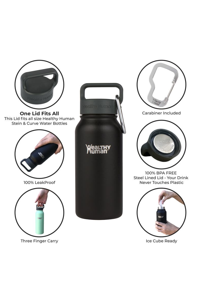 Healthy Human The Stein Water Bottle 16 oz, Alternate, color, Mulberry