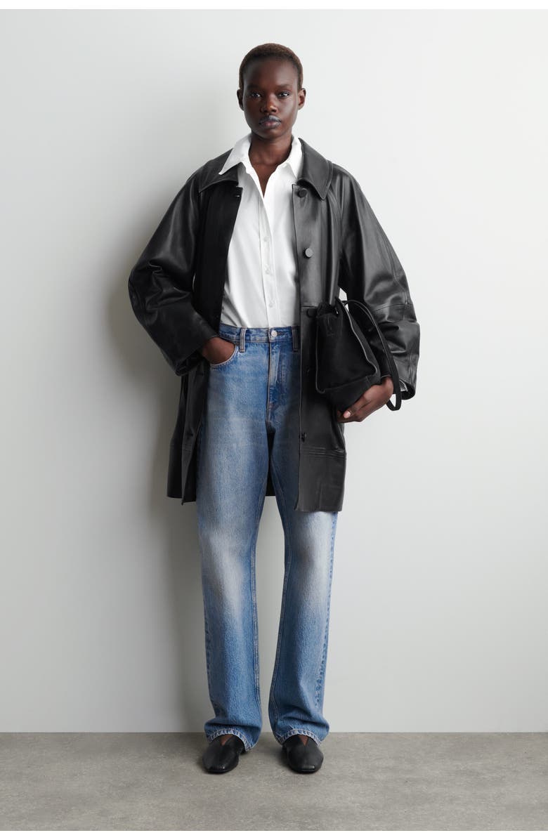 COS Relaxed Cotton Shirt, Alternate, color, White