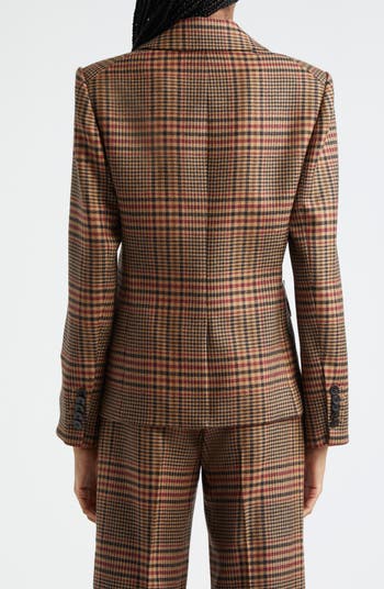 Aire Houndstooth Check Wool Dickey Jacket