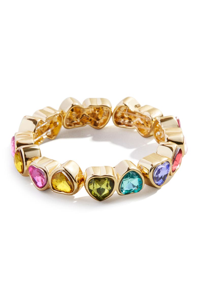 Kayden Pull-Tie Bracelet, Main, color, BRASS/ MULTI GLASS CRYSTAL