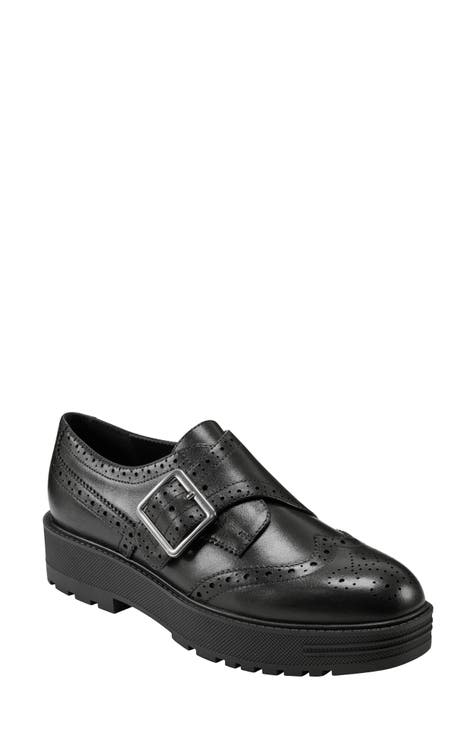 Marc Fisher LTD Dorian Leather Lug-sole deals Oxford lace-up loafers