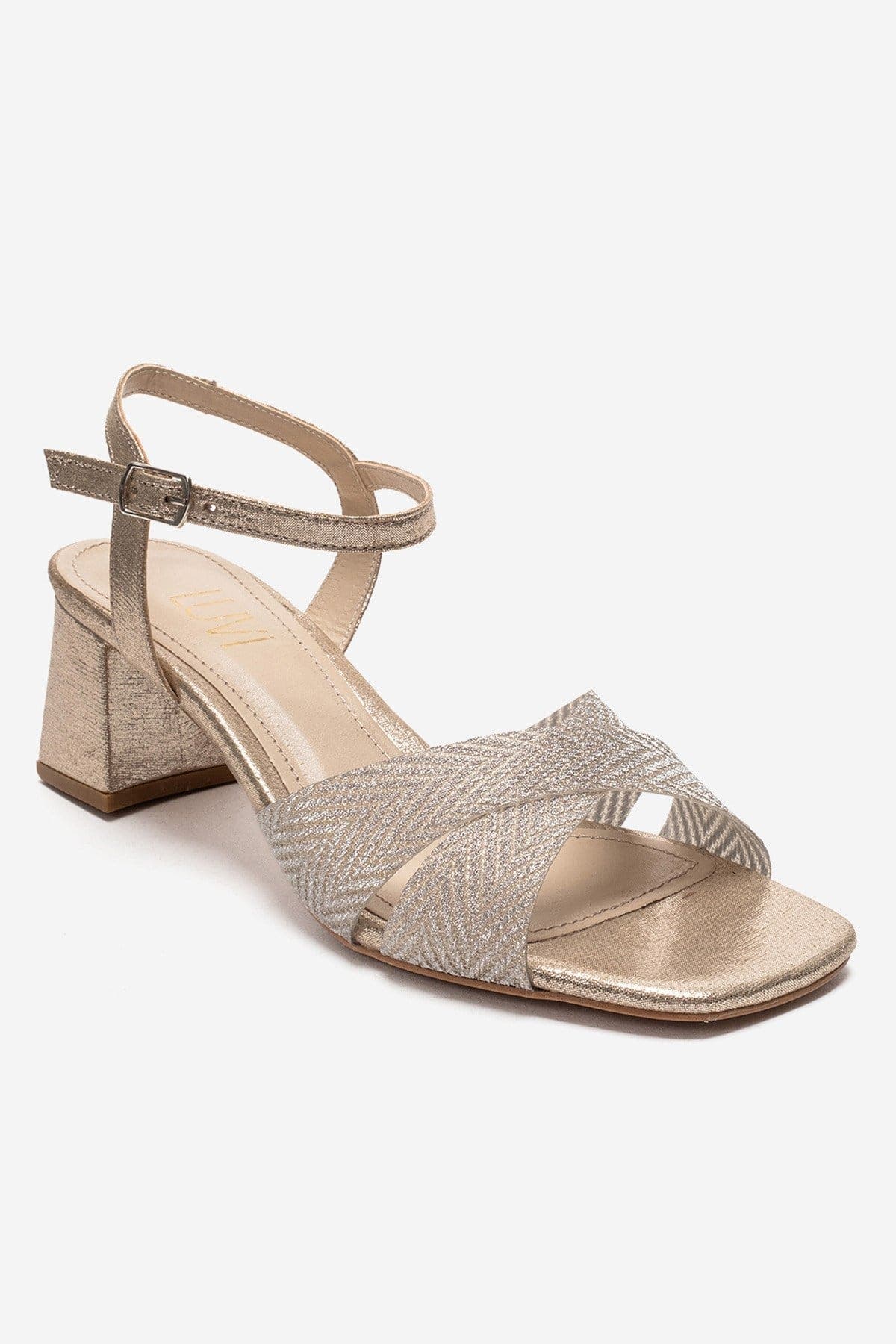 Milagro Block Heel Sandal, Alternate, color, Silver