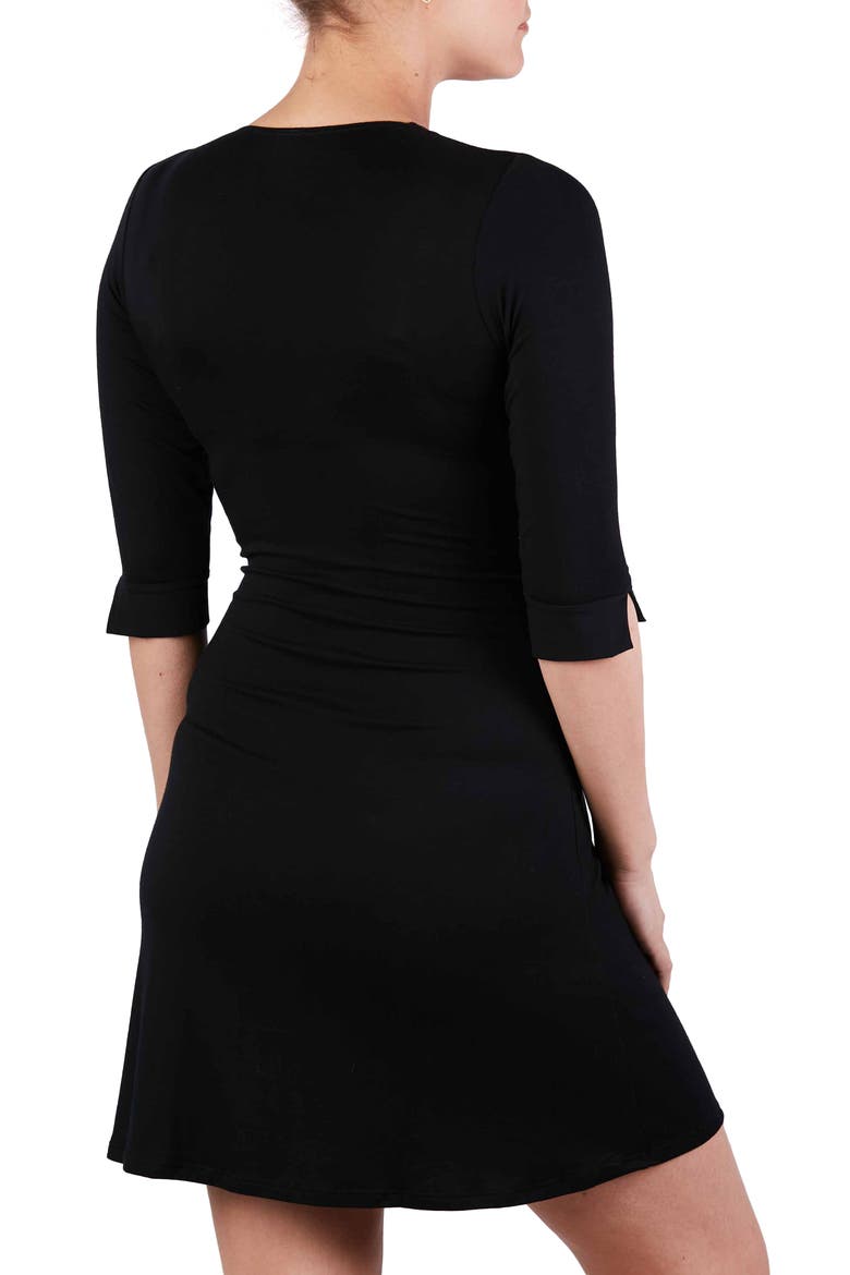 Milk Maternity/Nursing Nightgown, Alternate, color, BLACK