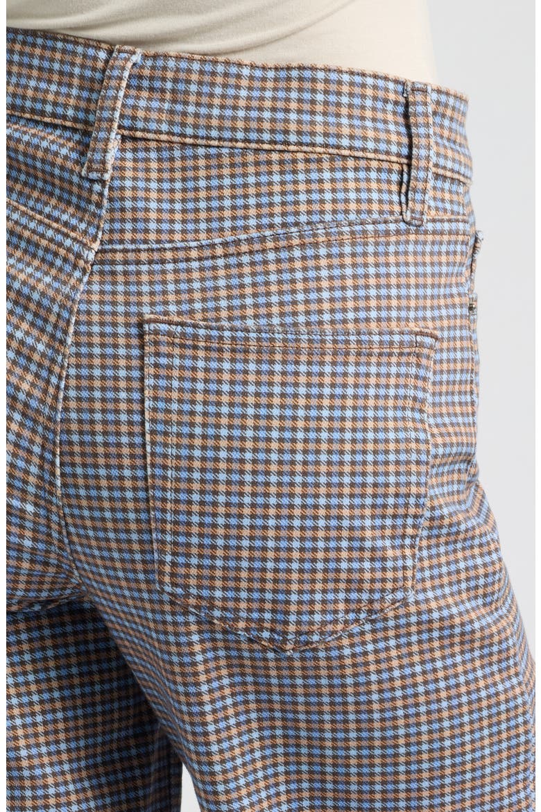Le Slim Palazzo High Waist Wide Leg Jeans, Alternate, color, CHESTNUT HOUNDSTOOTH