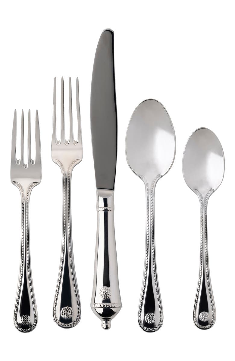 Juliska Polished Stainless Steel 5-Piece Place Setting, Main, color, Polished Silver