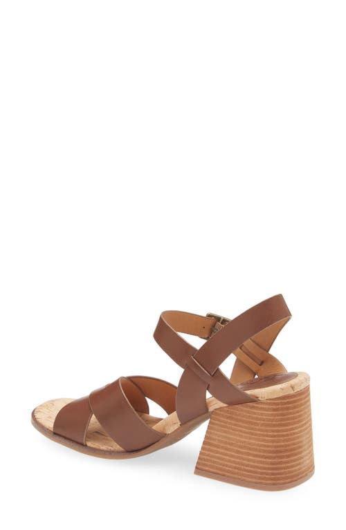 Korks Pacye Block Heel Sandal In Dark Brown