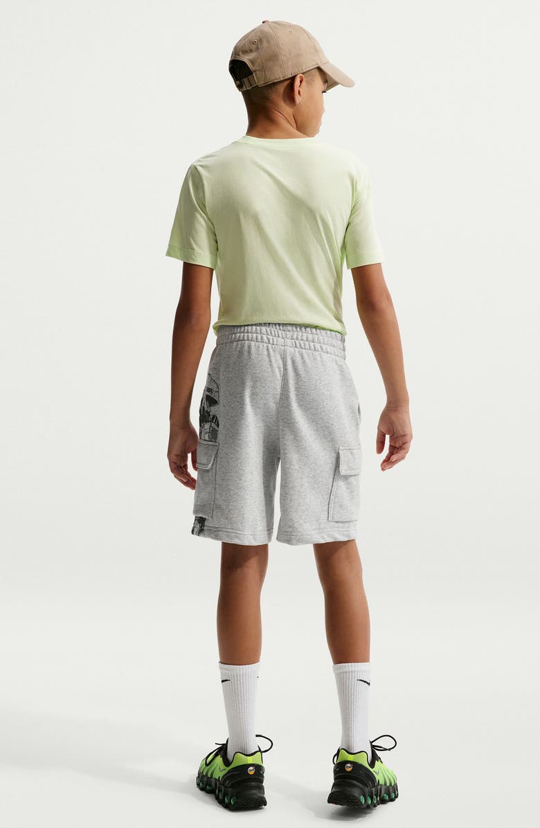 Nike Kids' Club French Terry Cargo Shorts, Alternate, color, Grey Heather/ Smoke Grey