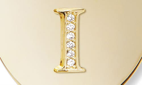 Melinda Maria Love Letters Initial Heart Medallion Necklace In Gold I