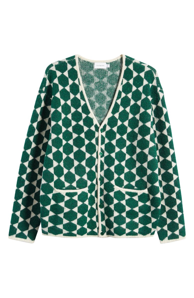 Topman Geo Pattern Cardigan, Alternate, color, 