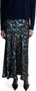 MANGO Print Satin Maxi Skirt
