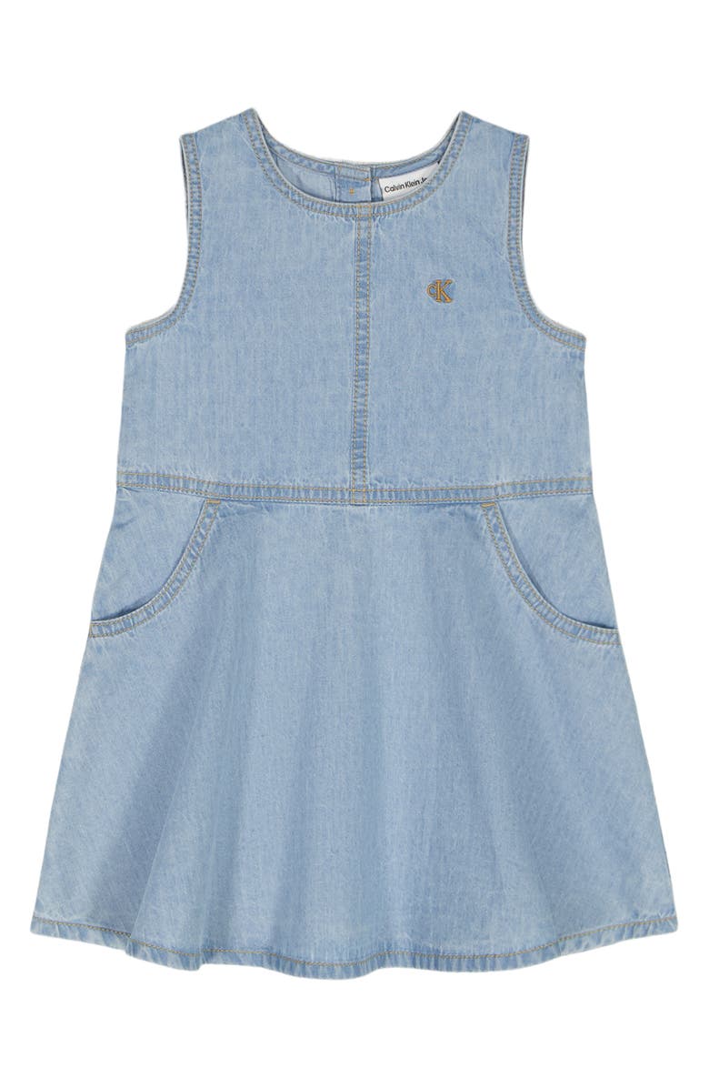 Calvin Klein Denim Dress, Main, color, Denim