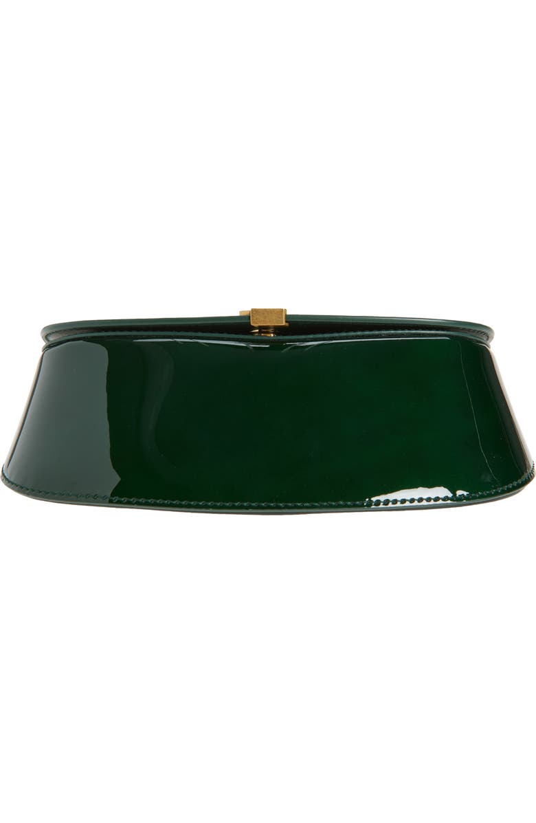 Saint Laurent Celia Patent Leather Handbag, Alternate, color, 3856 Fir Leaf