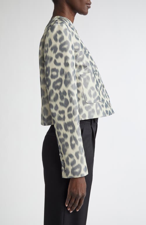 Altuzarra Bernadette Animal-print Silk-blend Jacket In Antique Pearl Leopard