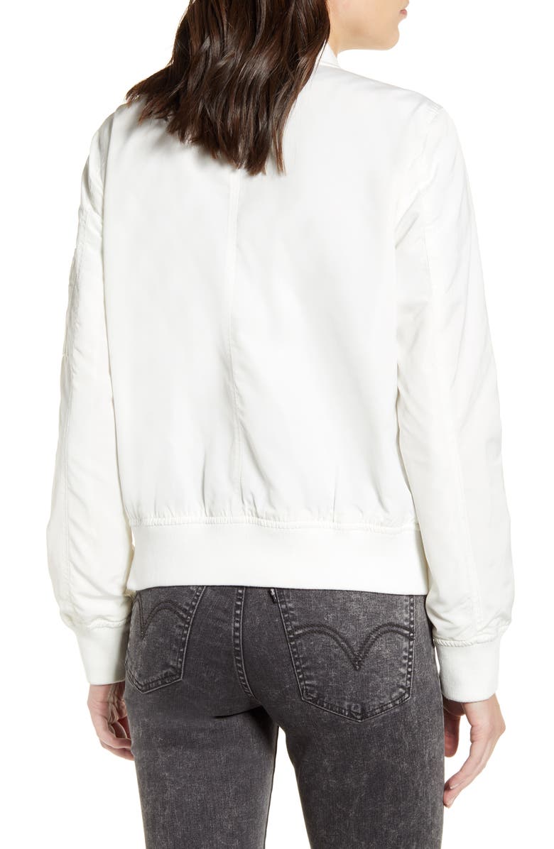 Levi's MA-1 Satin Bomber Jacket, Alternate, color, White