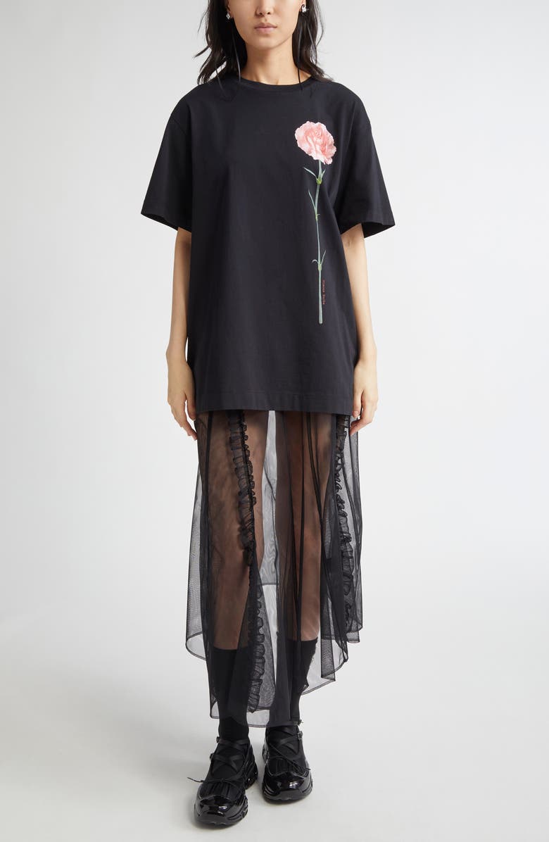 Simone Rocha Carnation Cotton Graphic T-Shirt, Alternate, color, 