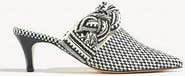 Amambaih Blanca Motif Fabric Mules