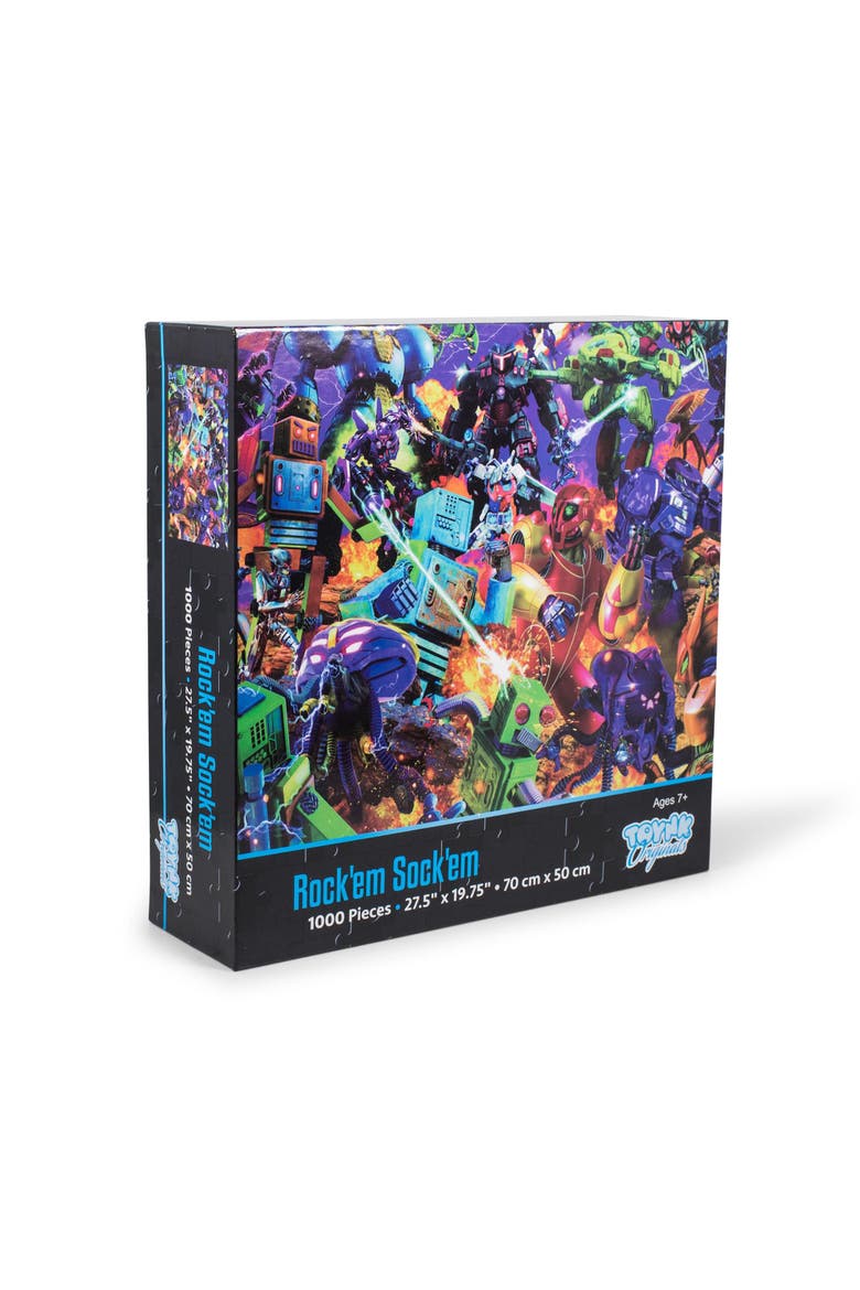 Rockem Sockem Mecha Robot Puzzle For Adults And Kids | 1000 Piece Jigsaw Puzzle, Main, color, Red