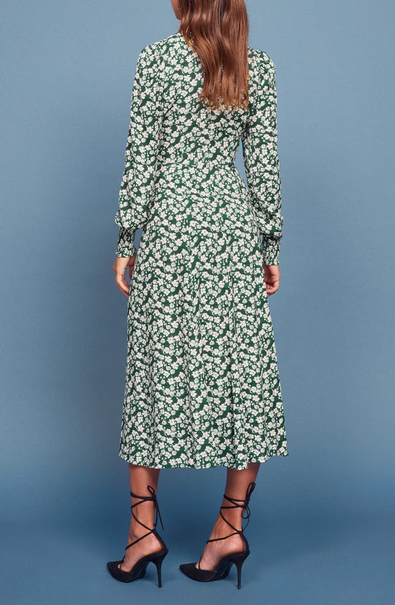 Reformation Wallflower Long Sleeve Midi Dress, Alternate, color, 